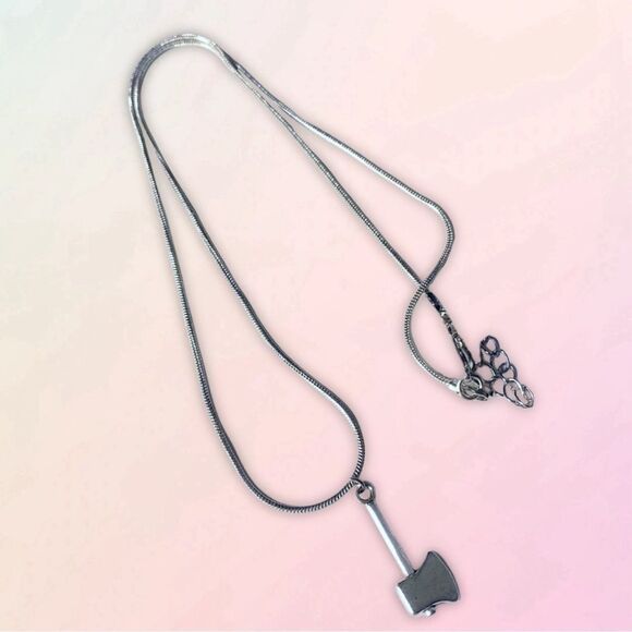 Dainty, Faux Axe Blade, Charm & Rope Chain, NEW - Picture 8 of 8